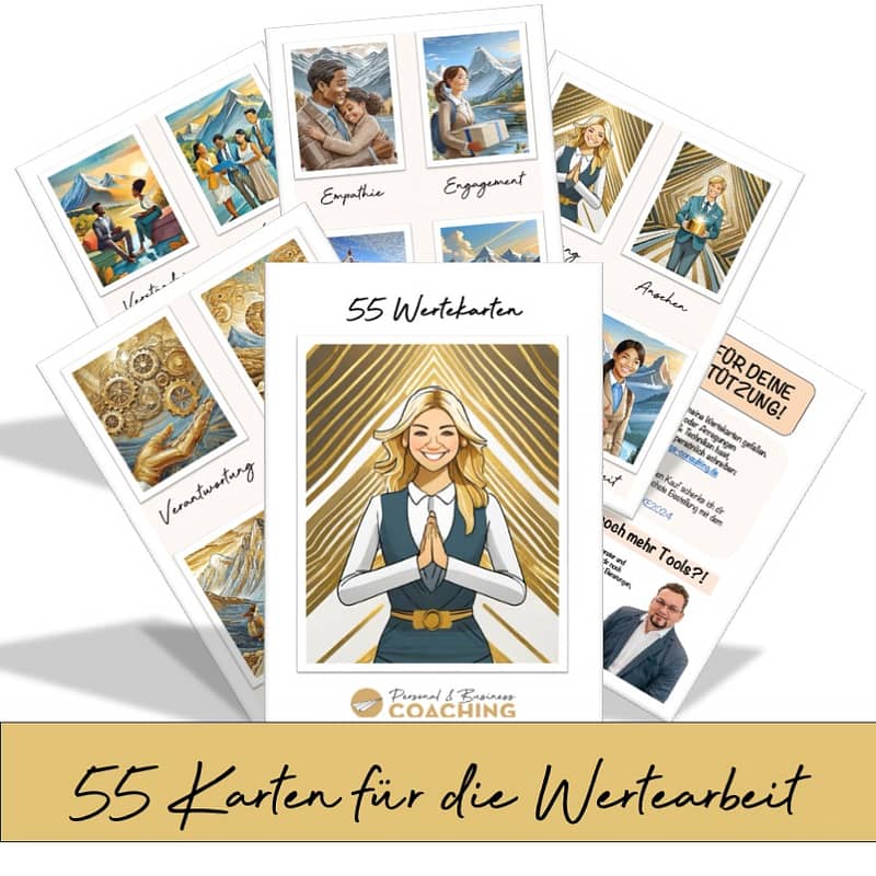55 Wertekarten für Coaching , Therapie und Beratung